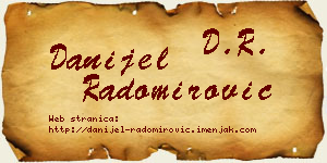 Danijel Radomirović vizit kartica